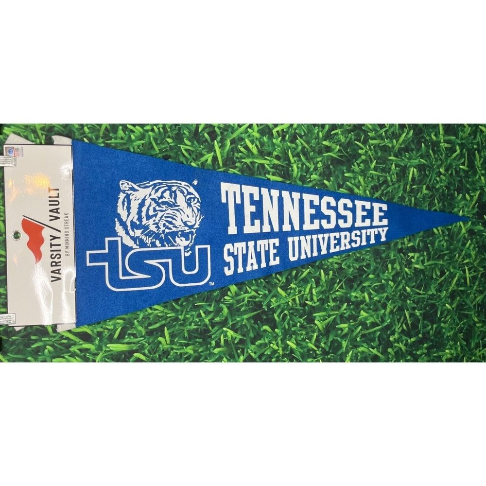 NWT Tennessee State University Tigers TSU HBCU Blue White Pennant Varsity Vault